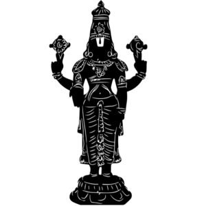 lord balaji metal wall art – spiritual home décor (60cm x 30cm)