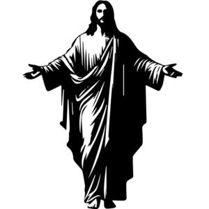 jesus christ metal wall art – spiritual home décor (50cm x 30cm)