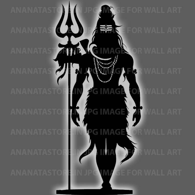 lord shiva standing glow for post