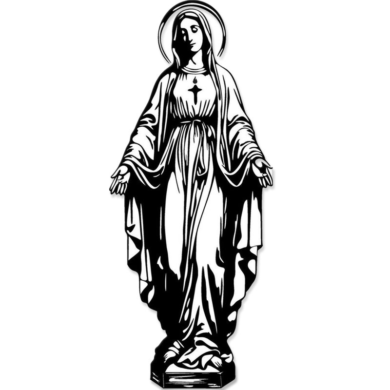 mother mary metal wall art – spiritual home décor (50cm x 30cm) mother mary metal wall art – spiritual home décor (50cm x 30cm)