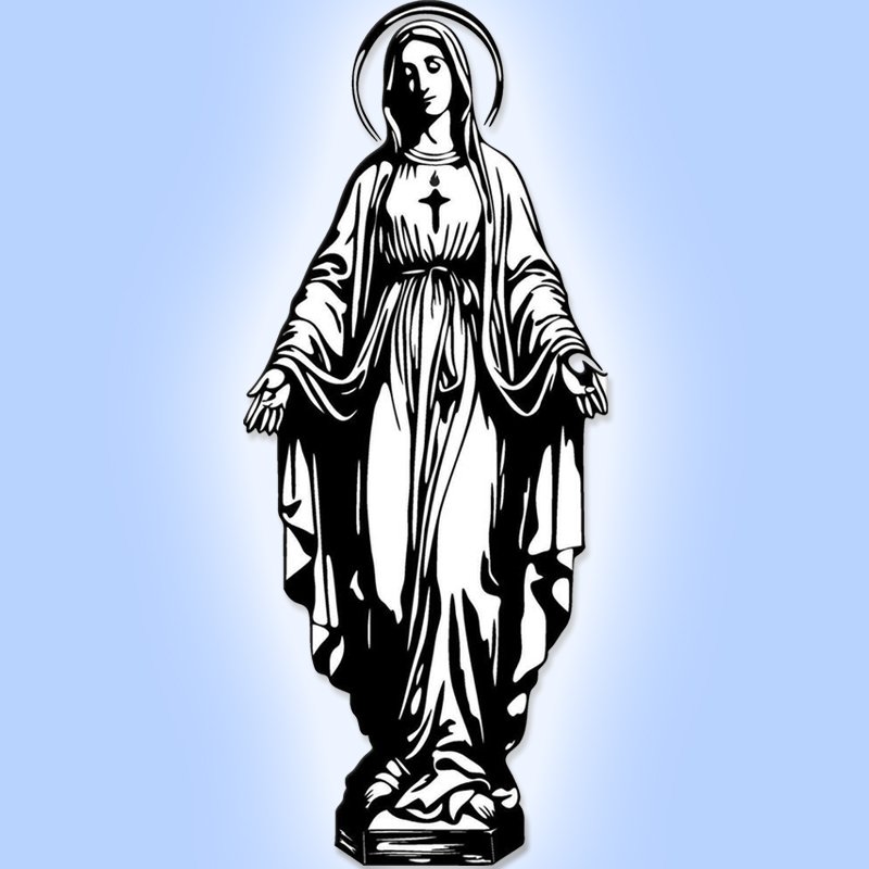 mother mary metal wall art – spiritual home décor (50cm x 30cm) mother mary metal wall art – spiritual home décor (50cm x 30cm)