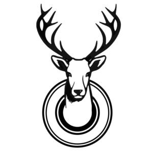 dear head metal wall art decor ( 46 cm x 28 cm)